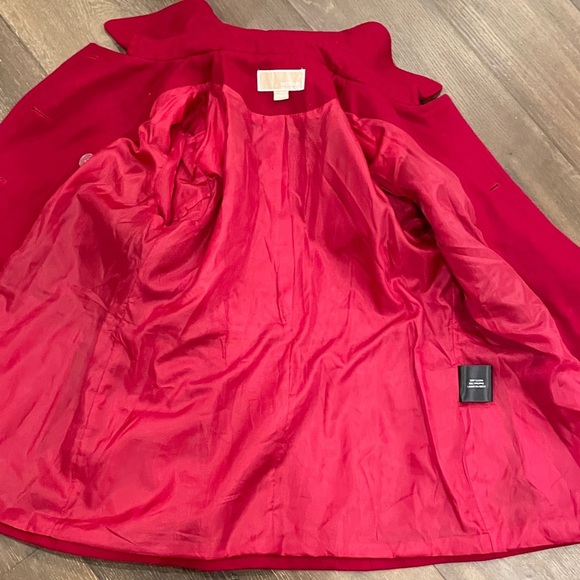 MICHAEL Michael Kors Vibrant Red Pea Coat - Picture 8 of 10